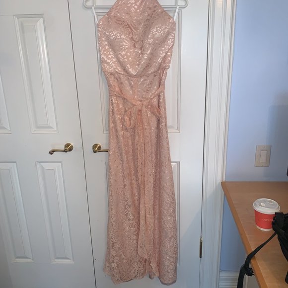 TBDress Halter Sashes Lace Bridesmaid Jumpsuit - Picture 10 of 16